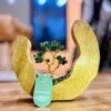 Gemstone Tree Garden - Mango Wood Open Ring - Green Aventurine - 60 chipstones