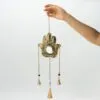 Indian Chimes - Hamsa Sm Mirror 3 Bells