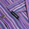 Nomad Sari Grandad Shirt - Black Purple - Large