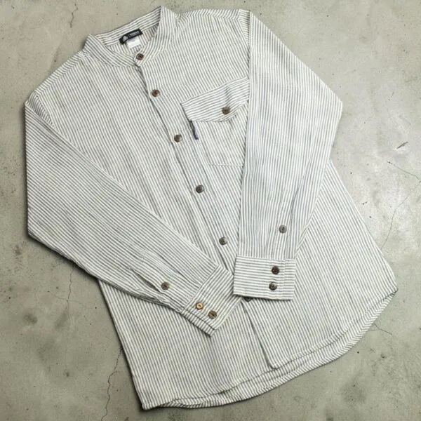 Nomad Sari Grandad Shirt - Grey Stone - Large