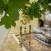Indian Chimes - Brass Om with Chakra Beads - 7 Bells