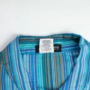bG9jYWw6Ly9tZWRpYS85UC9HRC82MFIzMEMxSjY4VzNHRDlQLzA4MzNlZDI3LmpwZw.webp Nomad Sari Grandad Shirt - Turquoise - XL