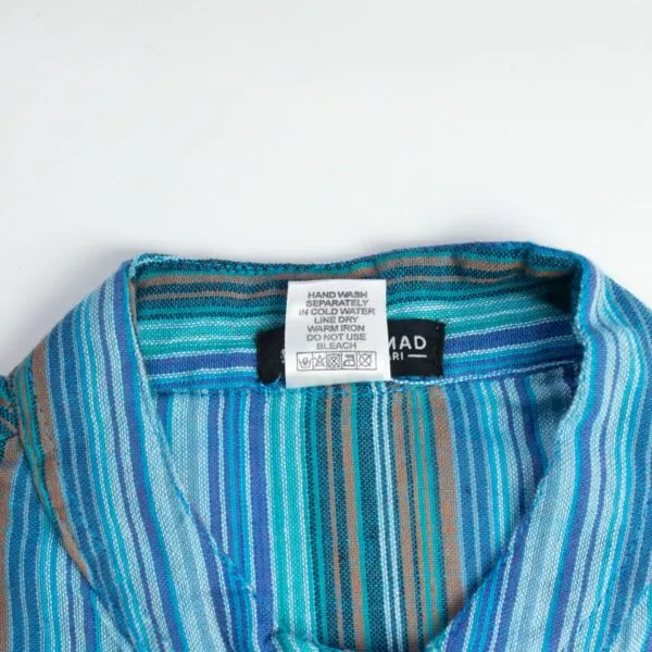 bG9jYWw6Ly9tZWRpYS85UC9HRC82MFIzMEMxSjY4VzNHRDlQLzA4MzNlZDI3LmpwZw.webp Nomad Sari Grandad Shirt - Turquoise - XL