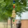 Indian Chimes - Brass Buddha with Chakra Beads String Bells 53cm