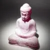 Meditation Buddha Lamp Cherry Crackle - Oval Stand