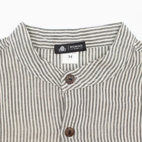 Nomad Sari Grandad Shirt - Grey Stone - Large