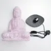 Meditation Buddha Lamp Cherry Crackle - Oval Stand
