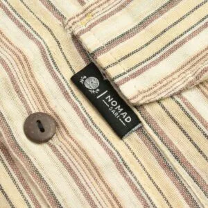 bG9jYWw6Ly9tZWRpYS85Ui9FRC82MFIzMEMxSjY4VzNFRDlSLzEwNjQ1MTJkLmpwZw.webp Nomad Sari Grandad Shirt - Brown Beige - Medium