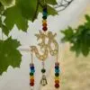 Indian Chimes - Brass Om with Chakra Beads - 7 Bells