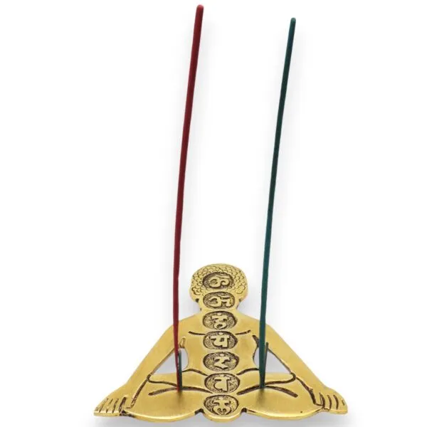 bG9jYWw6Ly9tZWRpYS8xSC82Qy82MFIzMEMxRzZXUzM2QzFILzY5ZDM1MjdjLmpwZWc.webp Gold Aluminum Seven Chakra Yoga Incense Holder