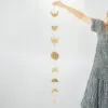 Indian Chimes - Brass Moon Phases Drop with Bell 25cm