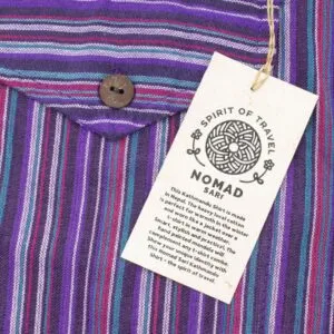 bG9jYWw6Ly9tZWRpYS8xSC9FRS82MFIzMEMxSjY4VzNFRTFILzM1M2UwZDZmLmpwZw.webp Nomad Sari Grandad Shirt - Black Purple - Medium