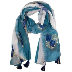 bG9jYWw6Ly9tZWRpYS8xSC9KRC82MFIzMEMxSjY4UjNKRDFILzg3ZWFhNDEwLmpwZw.webp Nomad Sari Aqua Fish Scarf – Sea Blue (180x50cm)