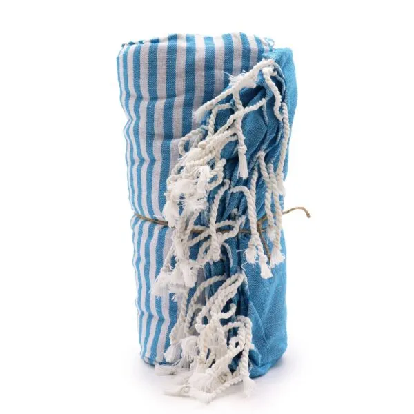 bG9jYWw6Ly9tZWRpYS8xSi80Qy82MFIzMEMxRzZNVzM0QzFKL2MzMWY5ZmM1LmpwZWc.webp Cotton Pario Towel - 100x180 cm - Sky Blue