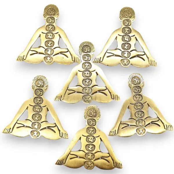 bG9jYWw6Ly9tZWRpYS8xSi82Qy82MFIzMEMxRzZXUzM2QzFKLzk5ODMzM2ZlLmpwZWc.webp Gold Aluminum Seven Chakra Yoga Incense Holder