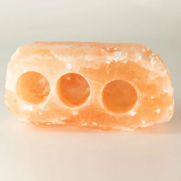 Natural Salt Candle Holder - 3 holes