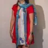 Nomad Sari Aqua Fish Scarf – Sea Blue (180x50cm)