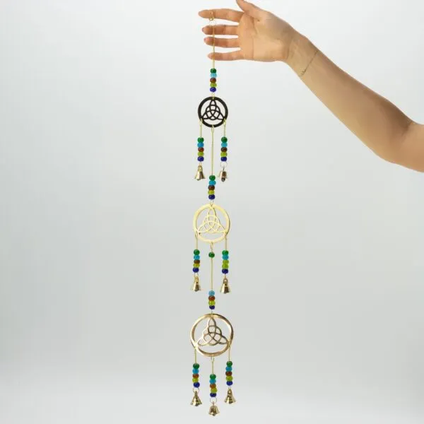 Indian Chimes - Brass Celtic Drop - 7 Bells