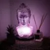 Buddha Bust Lamp Lavender Crackle - Oval Stand