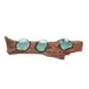 Molton Glass Flat Triple Candle Holder on Wood
