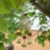 Indian Chimes - Brass Flower of Life with Rudraksha Beads - 3 Bells