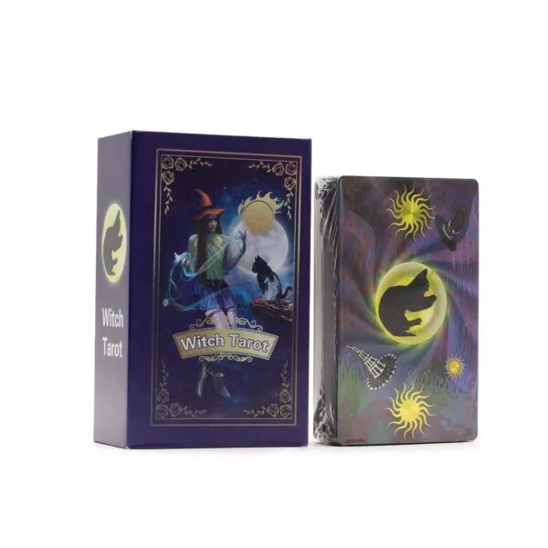 Purple Foil Tarot Card Set - Witch Tarot - with booklet
