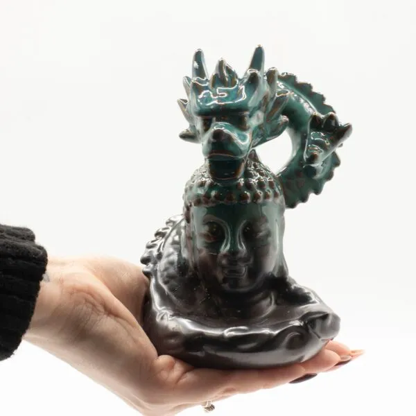 Backflow Incense Burner - Dragon Over Buddha