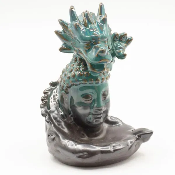 Backflow Incense Burner - Dragon Over Buddha