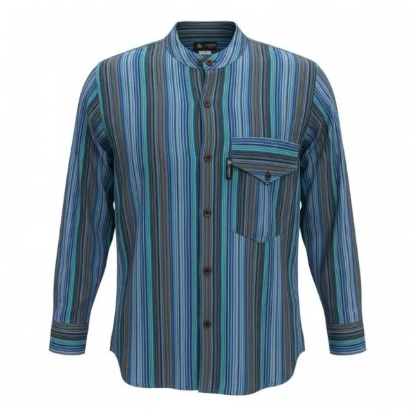 bG9jYWw6Ly9tZWRpYS8xUi9HRC82MFIzMEMxSjY4VzNHRDFSLzJiMzkzMzEwLmpwZw.webp Nomad Sari Grandad Shirt - Turquoise - XL