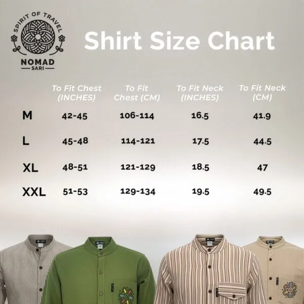 Nomad Sari Grandad Shirt - Grey Stone - Large