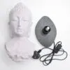 Buddha Bust Lamp Lavender Crackle - Oval Stand