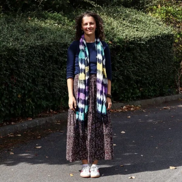 Boho Java Art Stole/Scarf - Multi Stripes - 62x200cm