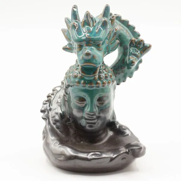 Backflow Incense Burner - Dragon Over Buddha