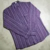 Nomad Sari Grandad Shirt - Black Purple - Large