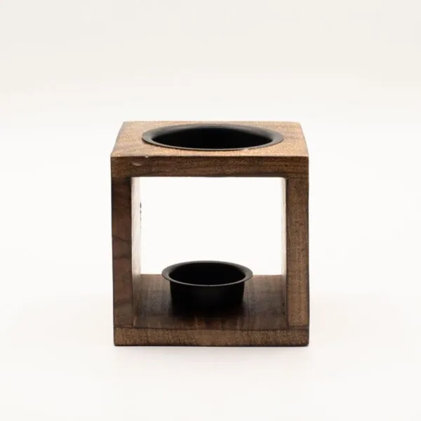 bG9jYWw6Ly9tZWRpYS8xUy9HRC82MFIzMEMxSjY0VjNHRDFTLzFjMzMzZjkzLmpwZw.webp Square Mango Wood Oil Burner - Elephant