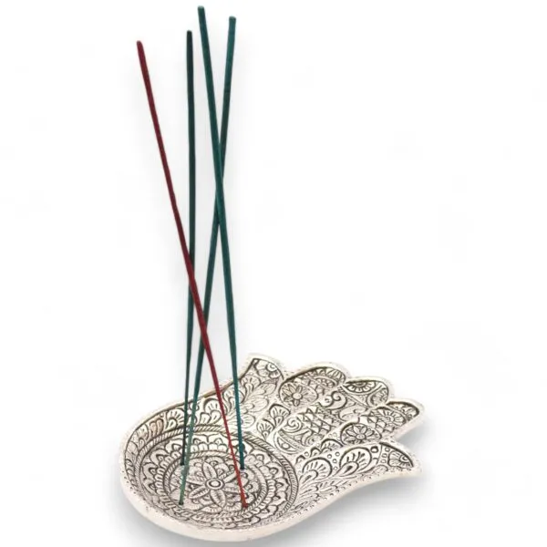 bG9jYWw6Ly9tZWRpYS9IRy80RC82MFIzMEMxRzZXUzM0REhHLzg2NjFlM2NiLmpwZWc.webp Polished Aluminium Lrg Hamsa Incense Holder