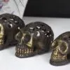 Vintage Brass Skull - Lrg