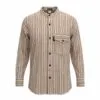 bG9jYWw6Ly9tZWRpYS9ISC9FRC82MFIzMEMxSjY4VzNFREhIL2QxOWQ2OWU4LmpwZw.webp Nomad Sari Grandad Shirt - Brown Beige - Large