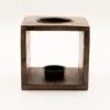 Large Square Mango Wood Oil Burner  - Tree of Life