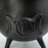 Extra Huge Cast Iron Cauldron with Triple Moon 23x18cm (at least 4kg)