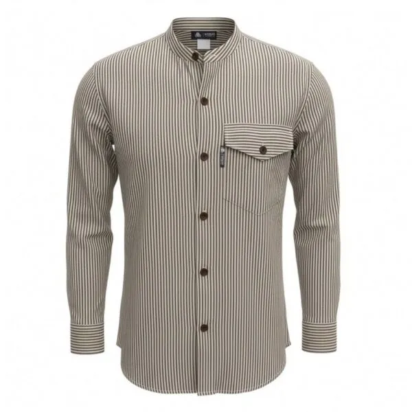 Nomad Sari Grandad Shirt - Grey Stone - XL
