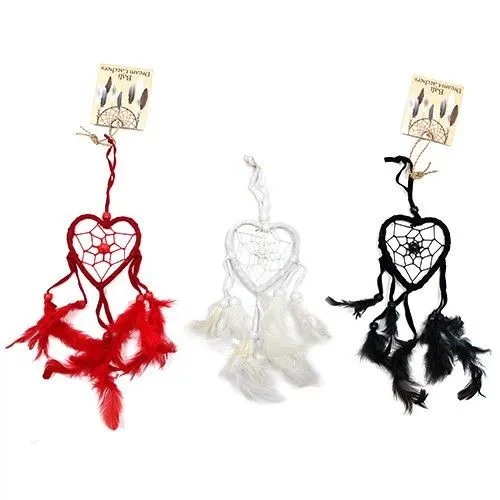 bG9jYWw6Ly9tZWRpYS9ISy9FQy82MFIzMEMxRzZHVDNFQ0hLL2Y1NGFlOTNmLmpwZWc.webp Bali Dreamcatchers - Small Heart - Black/White/Red