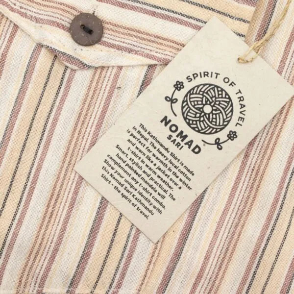 bG9jYWw6Ly9tZWRpYS9ISy9FRC82MFIzMEMxSjY4VzNFREhLL2U3ZjIyNjI4LmpwZw.webp Nomad Sari Grandad Shirt - Brown Beige - Large