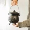 Extra Huge Cast Iron Cauldron with Triple Moon 23x18cm (at least 4kg)