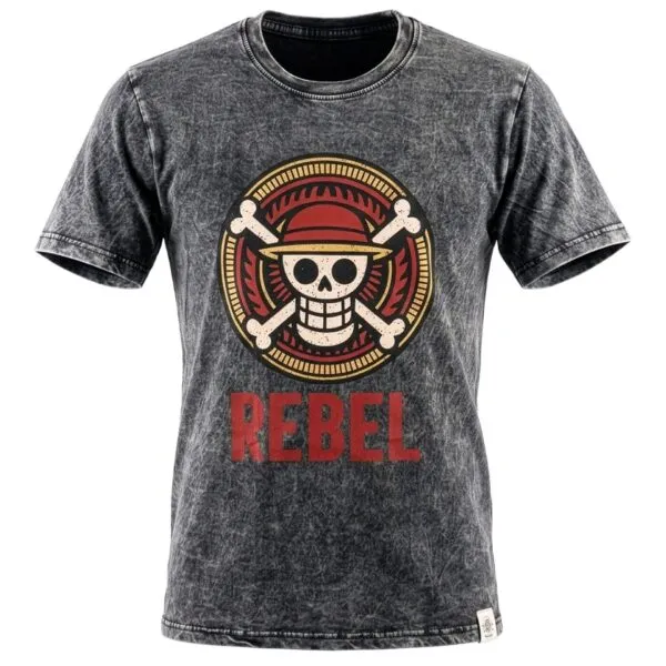 Nomad Sari Stonewashed Cotton T-Shirt - Rebel - Charcoal - XL