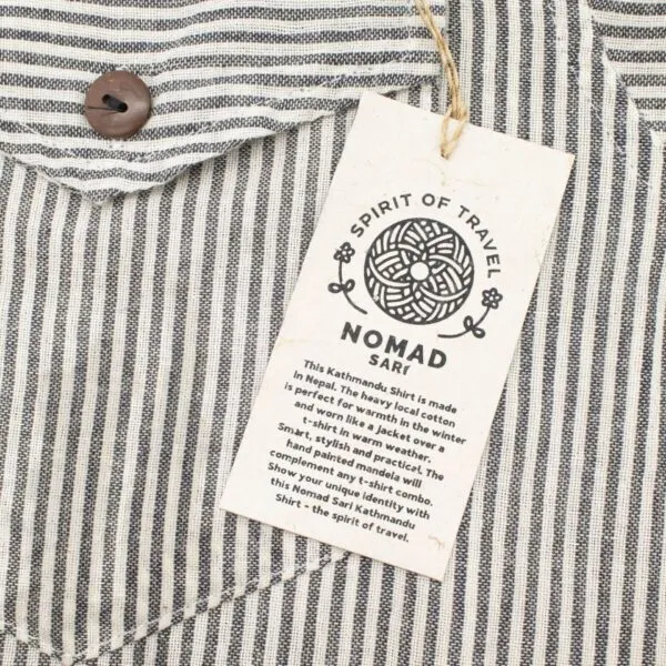 Nomad Sari Grandad Shirt - Grey Stone - XL