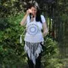 bG9jYWw6Ly9tZWRpYS9ITS9HRC82MFIzMEMxRzZNV0tHREhNLzc5ODkyYjBjLmpwZWc.webp Protection Dream Catcher - Lrg Macrame Pyramid White/Grey