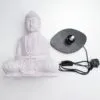 Meditation Buddha Lamp Lavender Crackle - Oval Stand