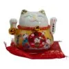 Ceramic Money Cat Moving Hand  - Gold on Cushion