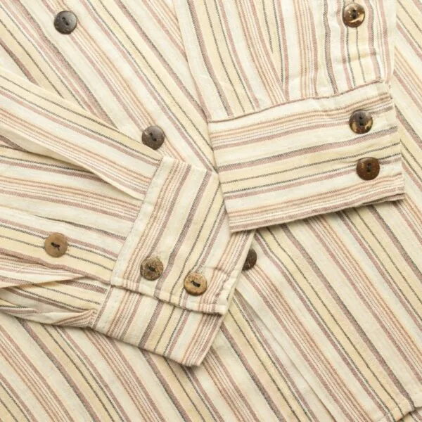 bG9jYWw6Ly9tZWRpYS9ITi9FRC82MFIzMEMxSjY4VzNFREhOLzliZWI2YTdkLmpwZw.webp Nomad Sari Grandad Shirt - Brown Beige - Large